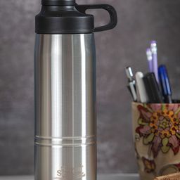 GOODHOMES Silver Toned Stainless Steel Smart Vacuum Water Bottle 650 ML-image-31