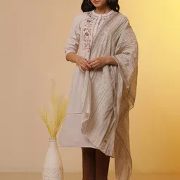 AURELIA Women Striped Pure Cotton Dupatta-image-64