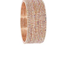 NMII Set Of 12 Gold-Plated Stone-Studded Bangles image 3
