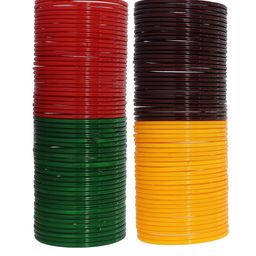 NMII Set Of 108 Plain and Simple Glossy Finished Glass Bangles image 5