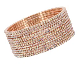 NMII Set Of 12 Gold-Plated Stone-Studded Bangles image 2