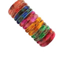 NMII Set Of 12 Glass Kada Bangles image 4