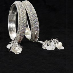 NMII Set Of 2 American Diamond-Studded Latkan Bangles-image-54