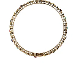 KARATCART Set Of 4 Gold-Plated Stone Studded Bangles image 4