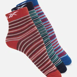 Reebok Unisex Pack Of 3 Striped Affair Ankle-Length Socks-image-52