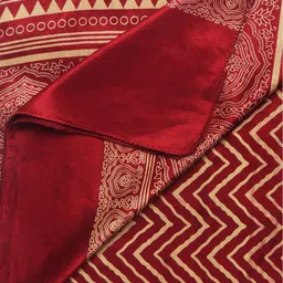 Dupatta Bazaar Red & Beige Printed Block Print Dupatta image 3