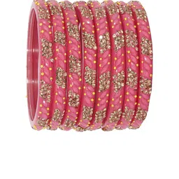 LAVAZZA Set Of 8 Gold-Plated Crystal Stones Studded Bangles-21