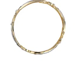 ANIKAS CREATION Set Of 2 Gold-Plated Stone-Studded Bangles image 2