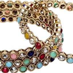KARATCART Set Of 4 Gold-Plated Stone Studded Bangles image 2