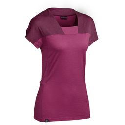 Women's Mountain Trekking Merino T-shirt Trek 500 - Purple-27