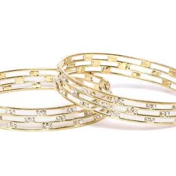 Anouk Set Of 4 Gold-Plated Stone-Studded Bangles image 3