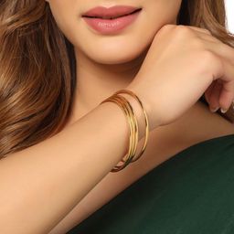 NVR Set Of 4 Gold-Plated Bangles image 5