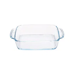BOROSIL Transparent Glass Square Baking Dish With Handle 800 ML image 2