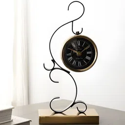 Decor de Maison Gold-Toned Traditional Table Clock-44