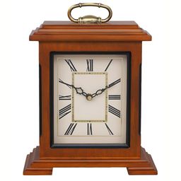 CHRONIKLE Brown & Black Wooden Rectangular Contemporary Wall Clock-image-40
