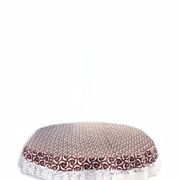 Stylista Maroon & Cream Abstract Printed Waterproof Oval 6 Seater Table Cover-image-76