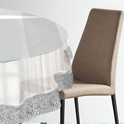 Stylista Silver-Toned Waterproof Oval 10-Seater Table Cover-54