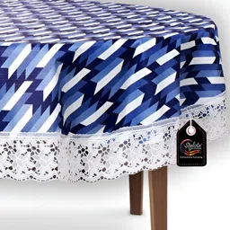 Stylista Blue Waterproof Oval 8-Seater Table Cover-image-52