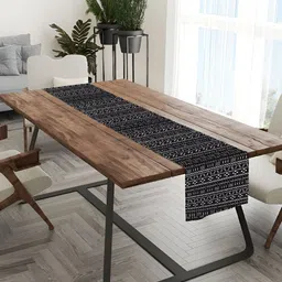 HOMADORN Black Printed Table Runner-49