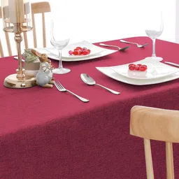 CASA-NEST Red Jute 6 Seater Table Cover-picture-17