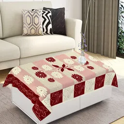 WEAVERS VILLA Maroon & Pink Textured Rectangular Table Cover-19