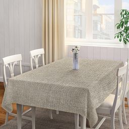 KLOTTHE Beige Woven Design 6 Seater Table Covers-36