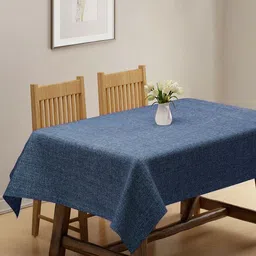 KLOTTHE Blue Solid 6 Seater Table Cover-image-62
