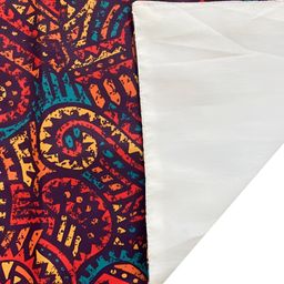 HOMADORN Orange & Red Ethnic Motifs 6-Seater Table Runner image 3