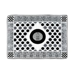 BELLA TRUE Black & White Geometric Printed Rectangular Table Cover image 2