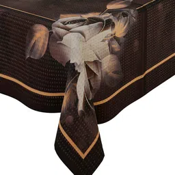 Kuber Industries Brown  Printed Square 2 Seater Table Cover image 2