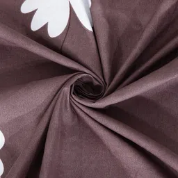 Arrabi Brown & White Floral Printed 6-Seater Rectangular Table Cover image 3