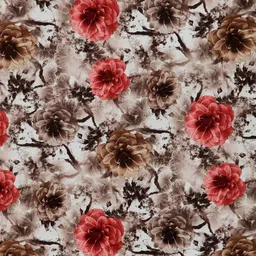 Arrabi Beige & Red Printed Rectangular 6-Seater Table Cover image 5
