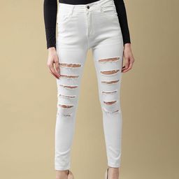The Roadster Lifestyle Co No Fade Skinny Fit Ripped Stretchable Jeans-image-4