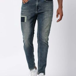 Pepe Jeans Men Blue Skinny Fit Clean Look Heavy Fade Cotton Stretchable Jeans-image-21