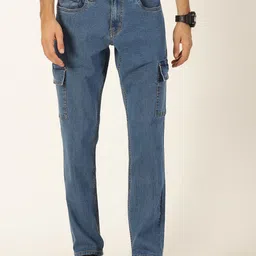 HERE&NOW Men Smart Slim Fit Stretchable Denim Cargo-image-90