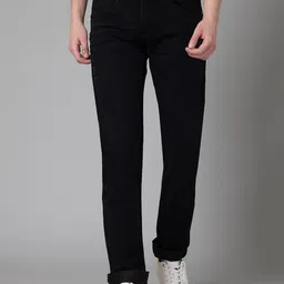 Cantabil Men Mid-Rise Dark Shade Clean Look Cotton Stretchable Jeans-image-82