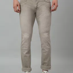 Cantabil Men Clean Look Mid-Rise Regular Fit Cotton Stretchable Jeans-image-53