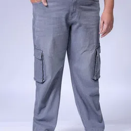 HARDSODA Men Plus Size Baggy Light Fade Stretchable Jeans-picture-17