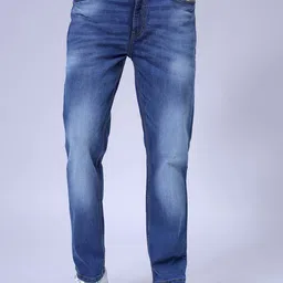 The Indian Garage Co Men Slim Fit Heavy Fade Stretchable Jeans-picture-4