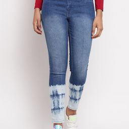 TALES & STORIES Women Skinny Fit Clean Look Heavy Fade Denim Jeans-image-93