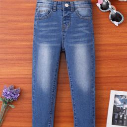 Kotty Girls Blue Jean Regular Fit Light Fade Stretchable Jeans-picture-29