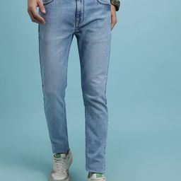 Crocodile Men Tapered Fit Mildly Distressed Heavy Fade Cotton Jeans-image-121