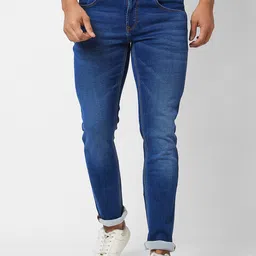 SPYKAR Men Skinny Fit Clean Look Low-Rise Heavy Fade Cotton Jeans-picture-30