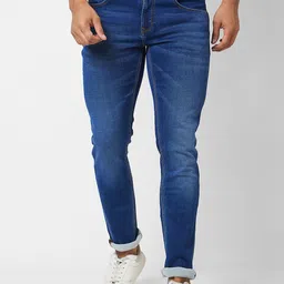SPYKAR Men Skinny Fit Low-Rise Heavy Fade Stretchable Cotton Jeans-picture-31