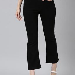 SHOWOFF Wide Leg Fit Acid Wash High-Raise Stretchable Jeans-image-39