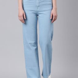 SHOWOFF Women Mid Rise Clean Look Straight Fit Stretchable Jeans-picture-3