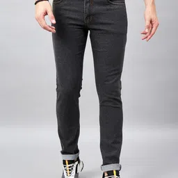 STUDIO NEXX  Men Tapered Fit Clean Look Dark Shade Cotton Jeans-58