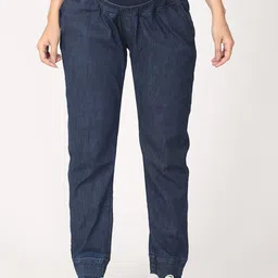 The Mom Store Women Blue Jogger High-Rise Maternity Stretchable Jeans-image-32