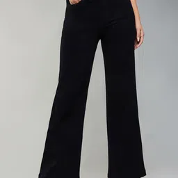 DOLCE CRUDO Women Wide Leg High-Rise Stretchable Jeans-picture-15