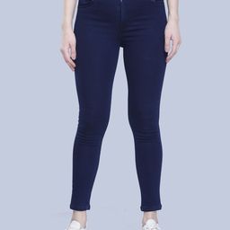 FCK-3 Women Navy Blue Classic High-Rise Stretchable Jeans-image-24